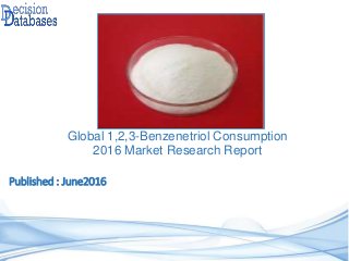 Published : June2016
Global 1,2,3-Benzenetriol Consumption
2016 Market Research Report
 