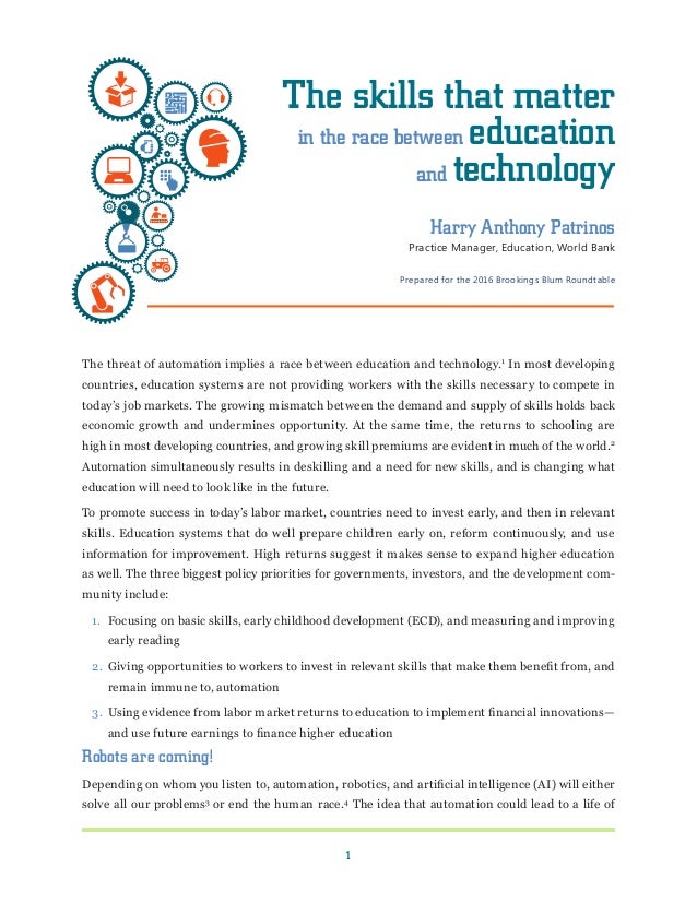 Does Race Matter In Education New >> The Skills That Matter In The Race Between Education And Technology Does Race Matter In Education New >> The Skills That Matter In The Race Between Education And Technology