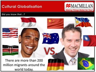 MACMILLANEcological GlobalisationMaking Things Better for You!Did you know that…?Pollution from countries around the world causes global temperatures and then sea levels to rise due to ice melting.  It is estimated that 2,000 of the Indonesia’s lush tropical islands could disappear by 2030 due to rising sea levels. 