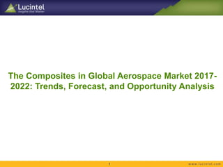 The Composites in Global Aerospace Market 2017-
2022: Trends, Forecast, and Opportunity Analysis
1
 