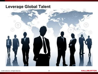 Leverage Global Talent




© 2009 Halliburton. All Rights Reserved.   26
 