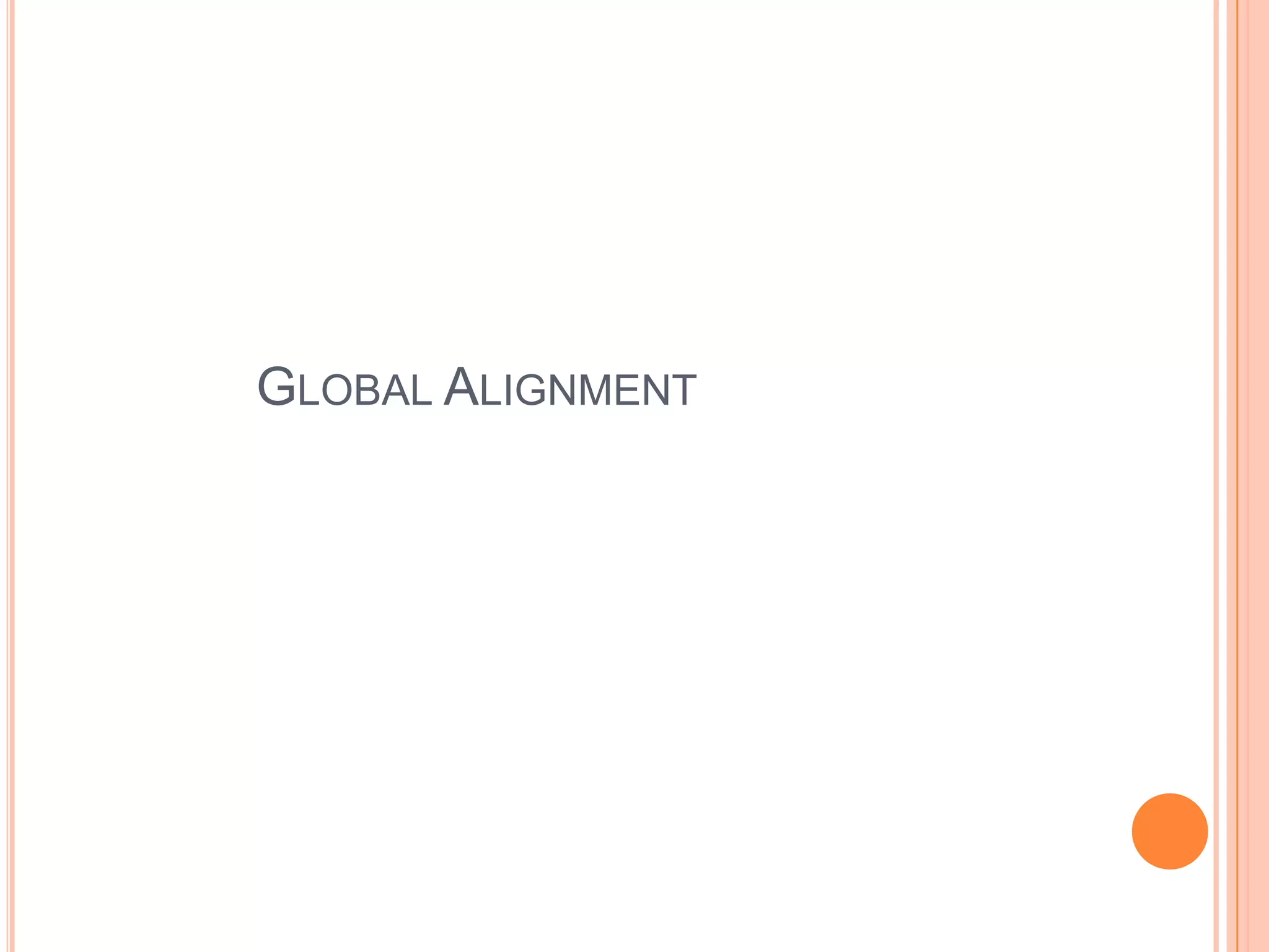 GLOBAL ALIGNMENT
 