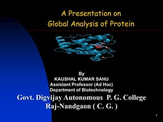 Global analysis of protein | PPT