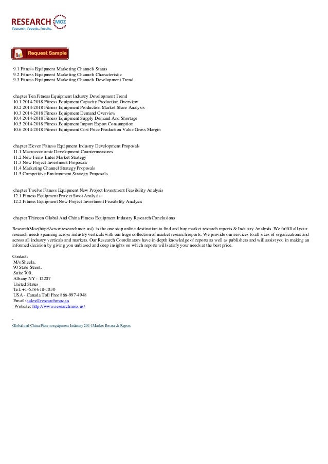 Global and China Fitness equipment Industry 2014 Market Trends and