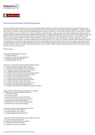 Global and China Ventilator Industry 2014 Market Research Report
The report firstly introduced Ventilator basic information included Ventilator definition classification application industry chain structure industry overview;
international market analysis, China domestic market analysis, Macroeconomic environment and economic situation analysis and influence, Ventilator industry
policy and plan, Ventilator product specification, manufacturing process, product cost structure etc. then statistics Global and China key manufacturers Ventilator
capacity production cost price profit production value gross margin etc details information, at the same time, statistics these manufacturers Ventilator products
customers application capacity market position company contact information etc company related information, then collect all these manufacturers data and listed
Global and China Ventilator capacity production capacity market share production market share supply demand shortage import export consumption etc data
statistics, and then introduced Global and China Ventilator 2009-2019 capacity production price cost profit production value gross margin etc information.
And also listed Ventilator upstream raw materials equipments and down stream clients survey analysis and Ventilator marketing channels industry development
trend and proposals. In the end, The report introduced Ventilator new project SWOT analysis Investment feasibility analysis investment return analysis and also
give related research conclusions and development trend analysis on Global and China Ventilator industry. In a word, it was a depth research report on Global
and China Ventilator industry. And thanks to the support and assistance from Ventilator industry chain related technical experts and marketing engineers during
Research Team survey and interviews.
table Of Contents
chapter One Ventilator Industry Overview
1.1 Ventilator Definition
1.2 Ventilator Classification And Application
1.3 Ventilator Industry Chain Structure
1.4 Ventilator Industry Overview
chapter Two Ventilator International And China Market Analysis
2.1 Ventilator Industry International Market Analysis
2.1.1 Ventilator International Market Development History
2.1.2 Ventilator Product And Technology Developments
2.1.3 Ventilator Competitive Landscape Analysis
2.1.4 Ventilator International Key Countries Development Status
2.1.5 Ventilator International Market Development Trend
2.2 Ventilator Industry China Market Analysis
2.2.1 Ventilator China Market Development History
2.2.2 Ventilator Product And Technology Developments
2.2.3 Ventilator Competitive Landscape Analysis
2.2.4 Ventilator China Key Regions Development Status
2.2.5 Ventilator China Market Development Trend
2.3 Ventilator International And China Market Comparison Analysis
chapter Three Ventilator Development Environmental Analysis
3.1 China Macroeconomic Environment Analysis
3.1.1 China Gdp Analysis
3.1.2 China Cpi Analysis
3.2 European Economic Environmental Analysis
3.3 United States Economic Environmental Analysis
3.4 Japan Economic Environmental Analysis
3.5 Other Regions Economic Environmental Analysis
3.6 Global Economic Environmental Analysis
chapter Four Ventilator Development Policy And Plan
4.1 Ventilator Industry Policy Analysis
4.2 Ventilator Industry News Analysis
4.3 Ventilator Industry Development Trend
chapter Five Ventilator Manufacturing Process And Cost Structure
5.1 Ventilator Product Specifications
5.2 Ventilator Manufacturing Process Analysis
5.3 Ventilator Cost Structure Analysis
5.4 Ventilator Price Cost Gross Analysis
Global and China Ventilator Industry 2014 Market Research Report
 