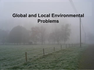 Global and Local Environmental
Problems
 