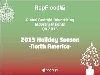 Global Android Advertising
Industry Insights
Q4 2013

2013 Holiday Season
-North America-

 