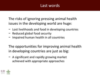 Global health and sustainable food security: Why the livestock sectors of developing countries matter