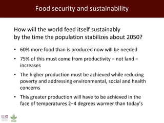 Global health and sustainable food security: Why the livestock sectors of developing countries matter
