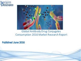Published :June 2016
Global Antibody Drug Conjugates
Consumption 2016 Market Research Report
 
