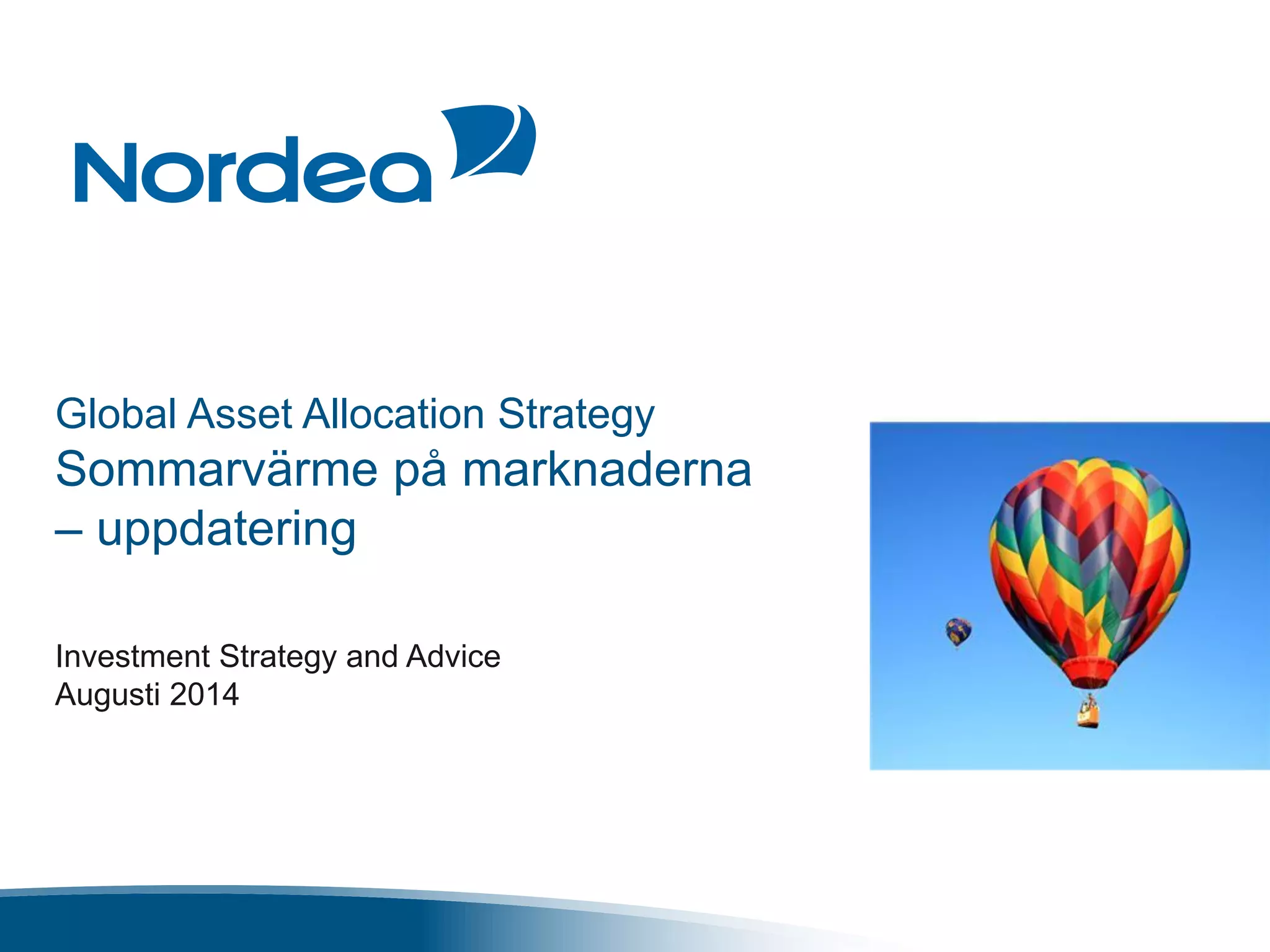 Nordeas marknadssyn augusti 2014 PPT