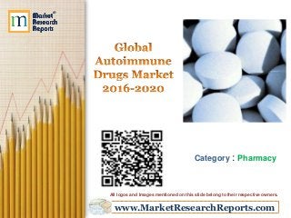 www.MarketResearchReports.com
Category : Pharmacy
All logos and Images mentioned on this slide belong to their respective owners.
 