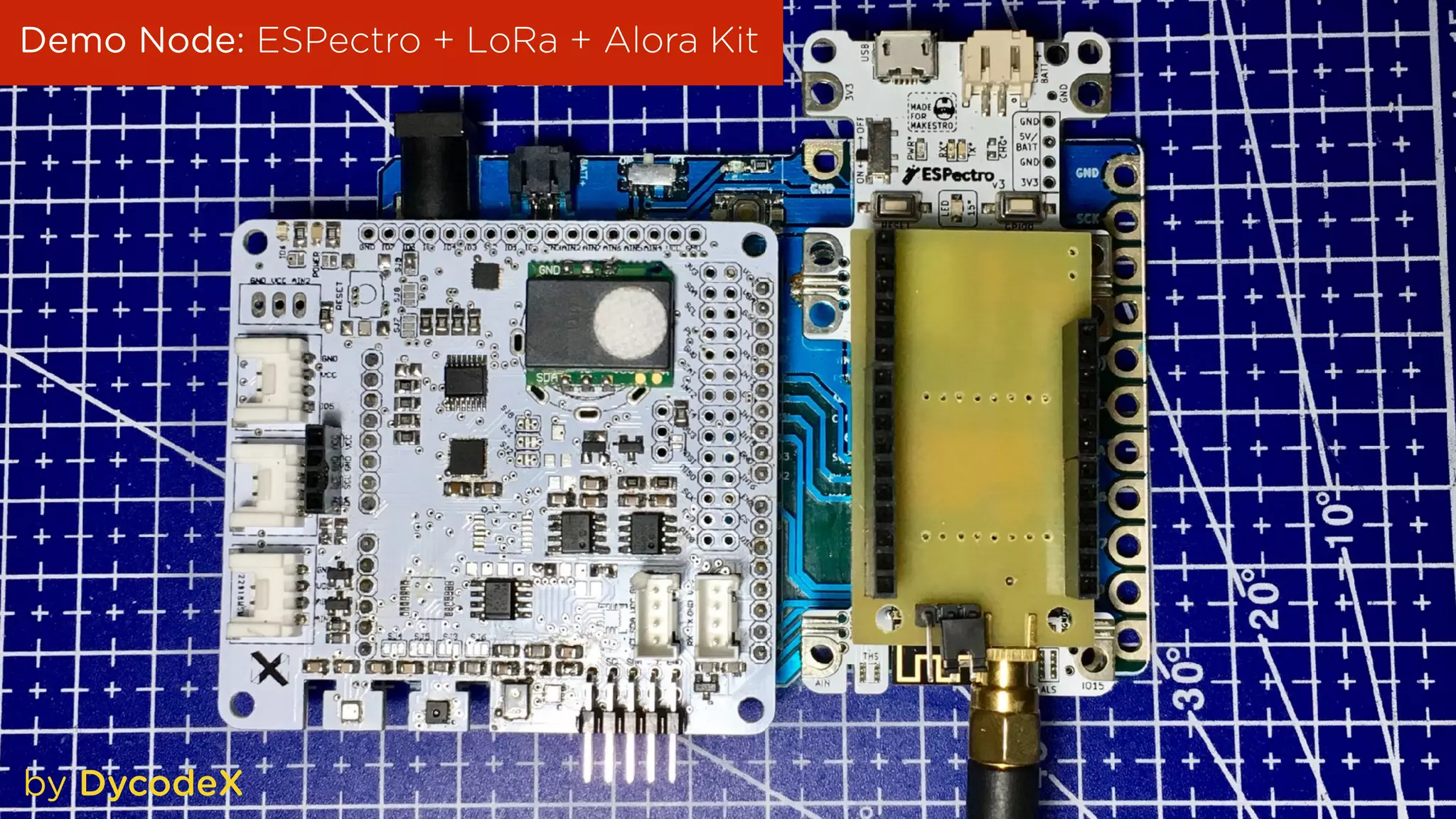 Demo Node: ESPectro + LoRa + Alora Kit
by DycodeX
 