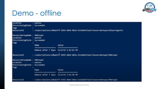 Demo - offline
#GlobalAzureVirtual
 