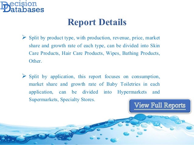 Global Baby Toiletries Market Key Manufacturers Analysis 