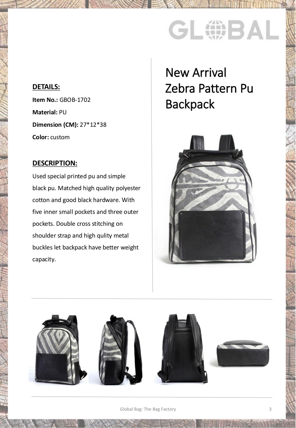 Global Bag Backpack Catalogue