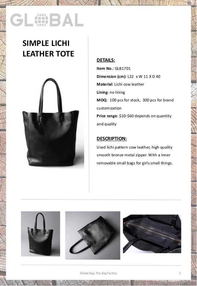 Global bag leather ladies bag catalogue