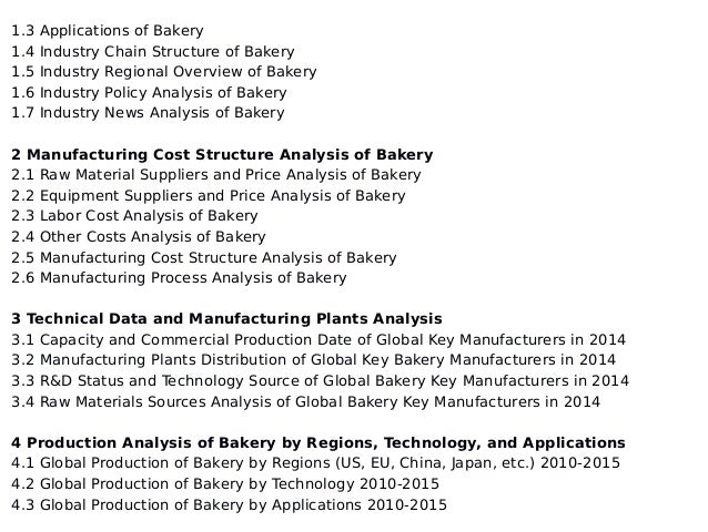 bakery industry analysis Clear, accurate us market analysis for business plans, strategy, and investments in the retail bakeries industry. bakery industry analysis Clear, accurate us market analysis for business plans, strategy, and investments in the retail bakeries industry.