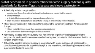 Global Benchmarks in Robotic Bariatric Surgery for Gastric Bypass and ...
