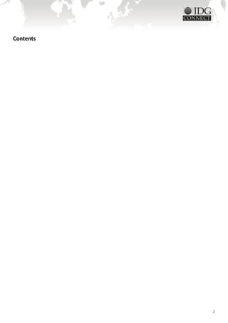 Contents
           Introduction .......................................................................................................... 3

           What is Big Data? ................................................................................................ 3

           The Marketing and IT Disconnect ................................................................. 4

           Perception Problems for IT and Marketers .................................................. 5

           Big Data: The Opportunity ............................................................................... 6

                    How to Maximize Big Data ..................................................................... 6

                    Create a New Strategic Team ................................................................. 6

                    Find the Talent and Keep It ..................................................................... 6

                    Human Element ........................................................................................ 6

           Big Data: The Challenge .................................................................................... 7

                   Lack of Communication Between Top Managers .............................. 7

                   People not Technology .............................................................................. 7

                   Perceived Skills Gap? ................................................................................. 7

           Big Data: The Future .......................................................................................... 8

                   Legal ............................................................................................................... 8

                   Industries ...................................................................................................... 8

                   Geographical Differences ......................................................................... 8

                        - Consumers in US and Europe .................................................................... 8

                        - North America .......................................................................................... 9

                        - Asia-Pacific Region .................................................................................... 9

           Big Data: Up until 2030 ...................................................................................... 9

           Conclusion ............................................................................................................. 9



                                                                                                                                             2
 