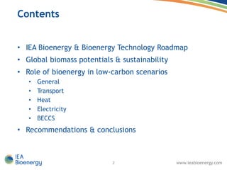 Global Bioenergy: Sustainable Potentials, Technologies, and Low-Carbon ...