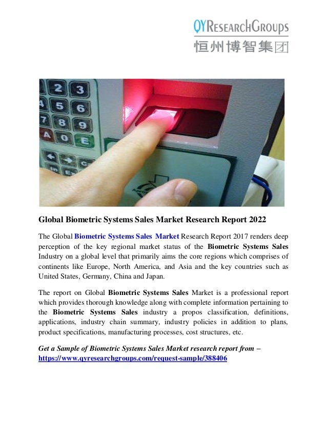 Global biometric systems sales market report 2017