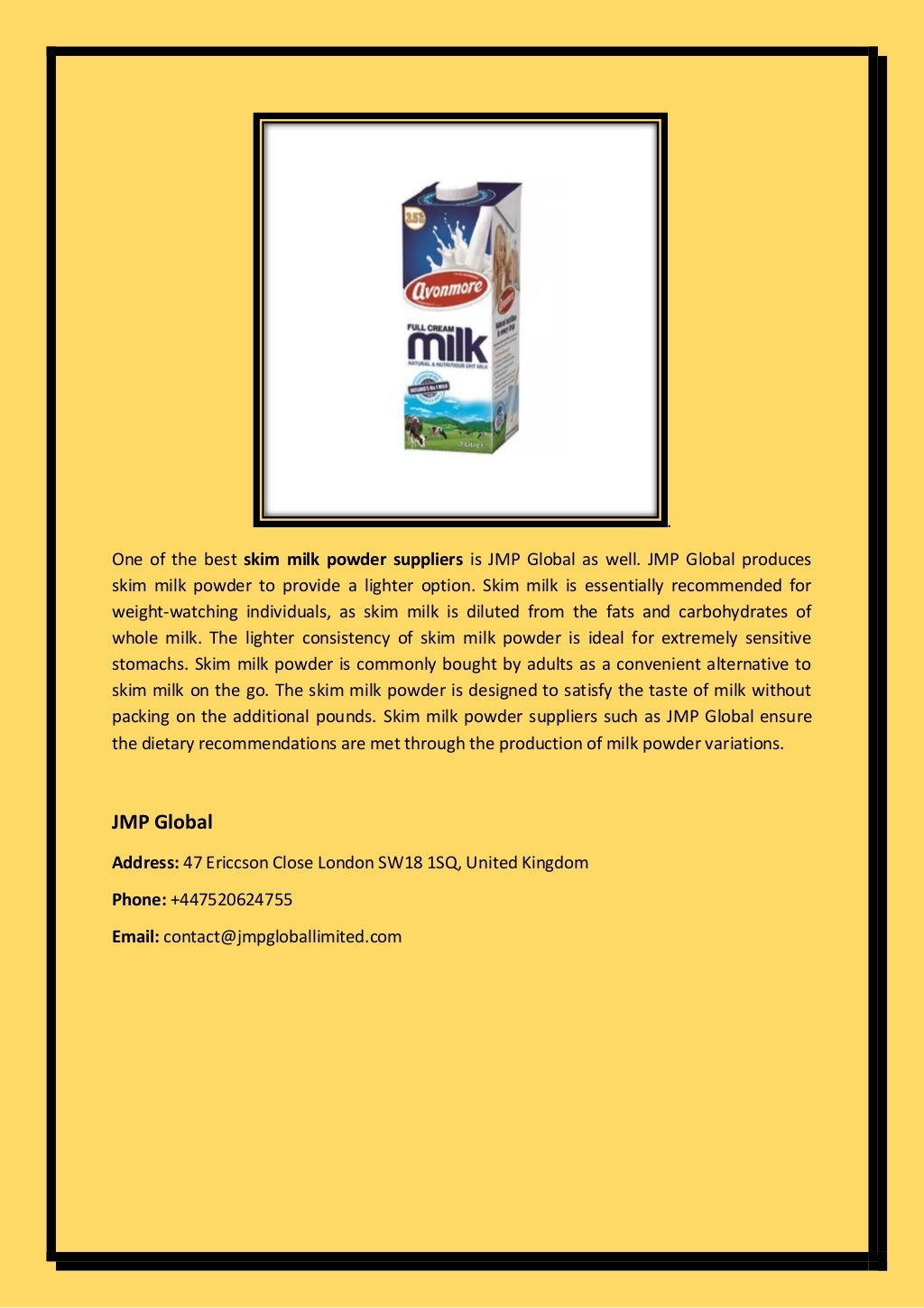 Global Bulk Powdered Milk Suppliers