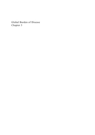 Global Burden of Disease
Chapter 3
 