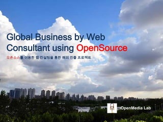 Global Business by Web Consultant using OpenSource 오픈소스를 이용한 웹 컨설팅을 통한 해외 진출 프로젝트 OpenMedia Lab 