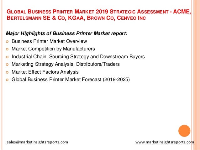 Global Business Printer 2019 Strategic Assessment Acme Bertelsmann