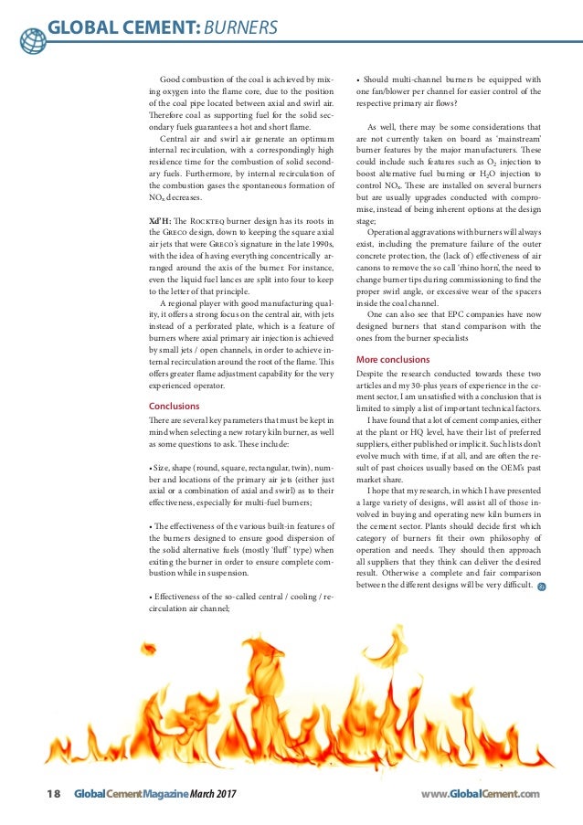 Latest Burner Profiles Global Cement