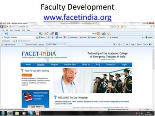 Faculty Development
www.facetindia.org
 