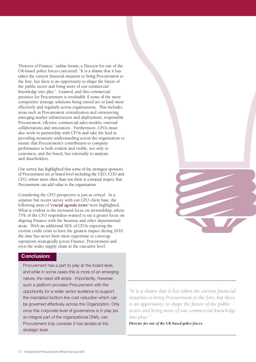 Global Chief Procurement Officer Survey 2010