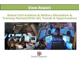 Global Civil Aviation & Military Simulation &
Training Market(2016-20) Trends & Opportunities
View Report
 