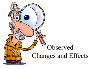 Observed
Changes and Effects
 