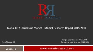 Global CO2 Incubators Market - Market Research Report 2015-2019
www.rnrmarketresearch.comWEBSITE
Single User License: US$ 2500
No of Pages: 66 Corporate User License: US$ 4000
 