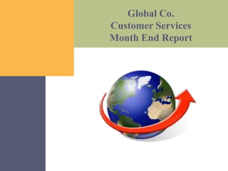 Global Co.
Customer Services
Month End Report
 