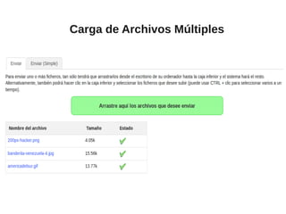 Carga de Archivos Múltiples
 