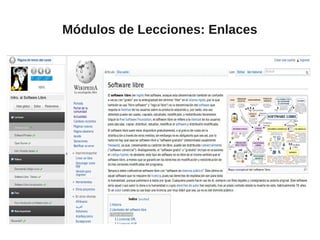 Módulos de Lecciones: Enlaces
 