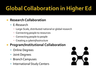 ISTE Webinar: Global Collaboration in Higher Education