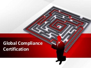 Global Compliance
Certification
 