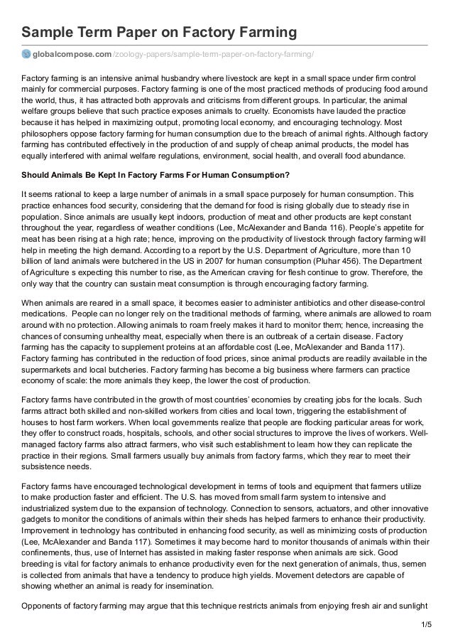 Factory Farming Essay - Words | Bartleby factory farming essay