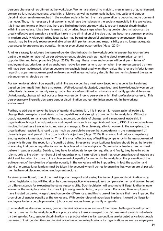 Discrimination research paper outline image