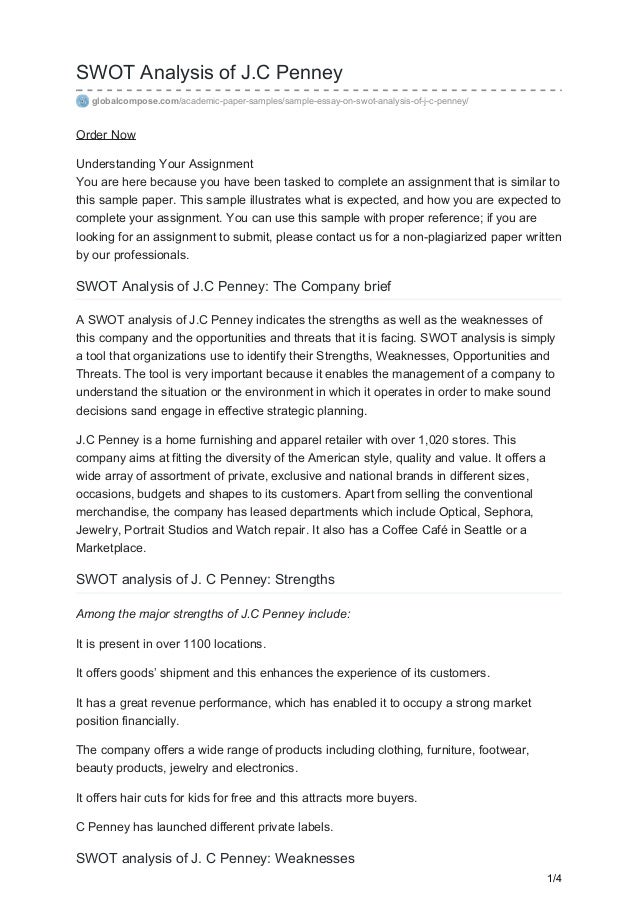 Jcpenney analysis essay image