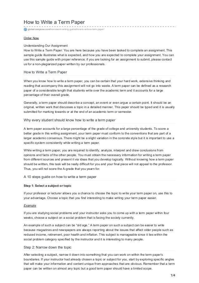 How to write term paper
