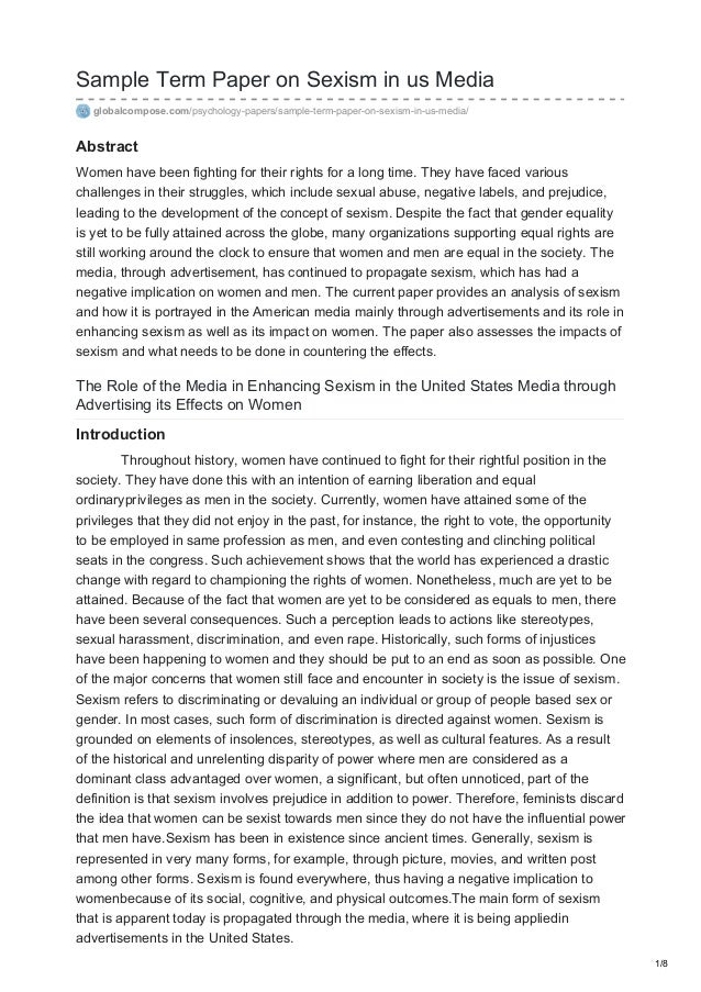 Sexism essay