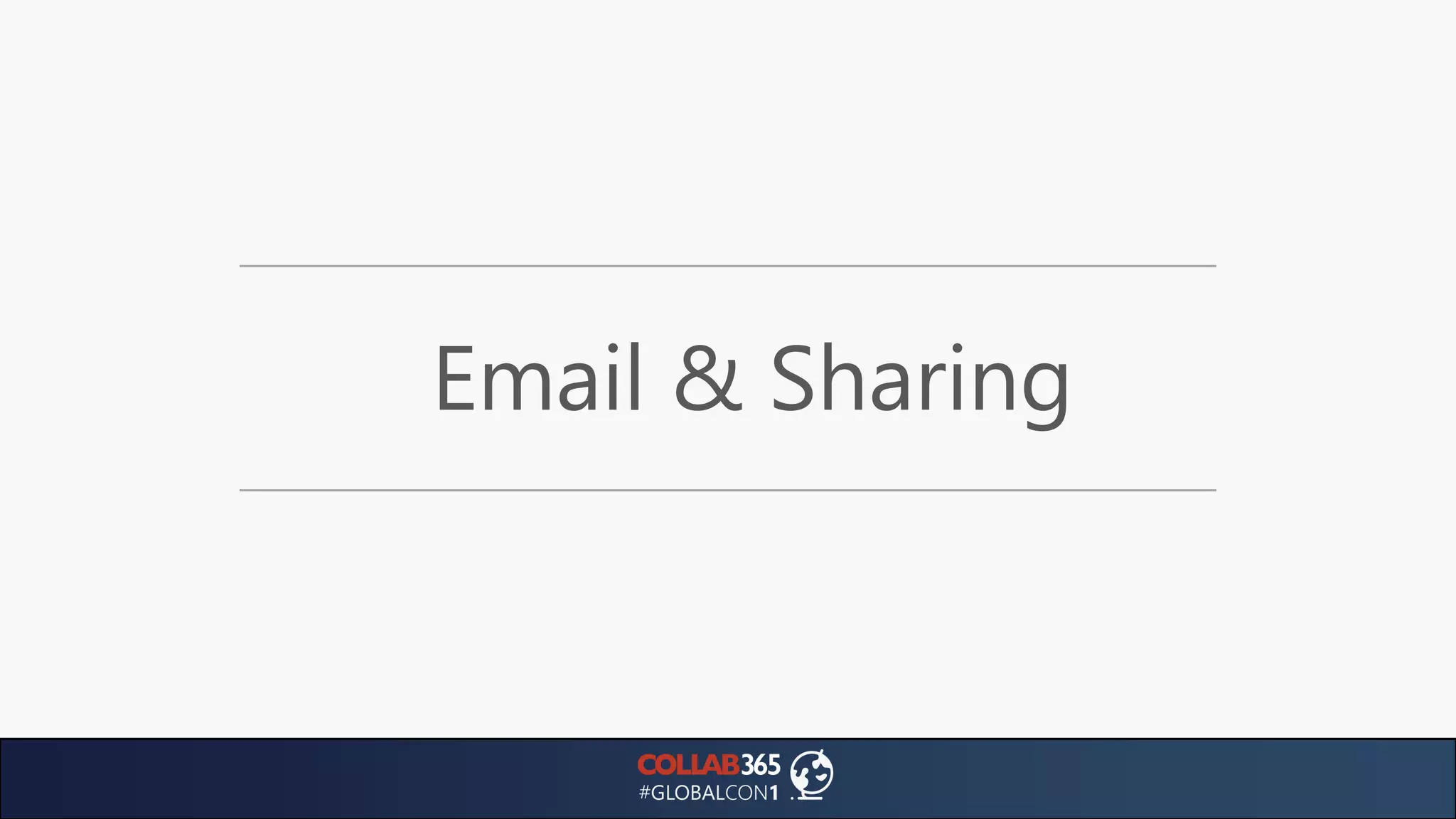 Email & Sharing
 