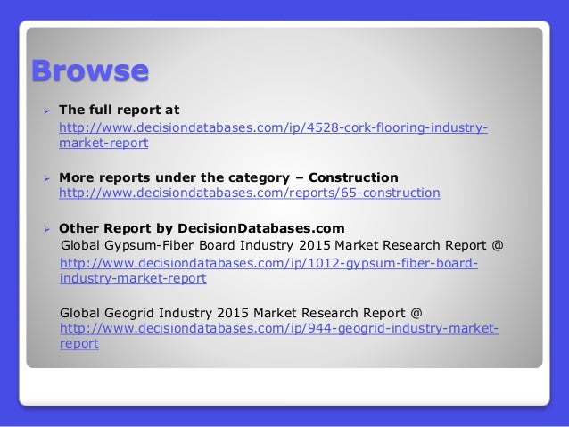 Global Cork Flooring Industry 2016 Market Research Report