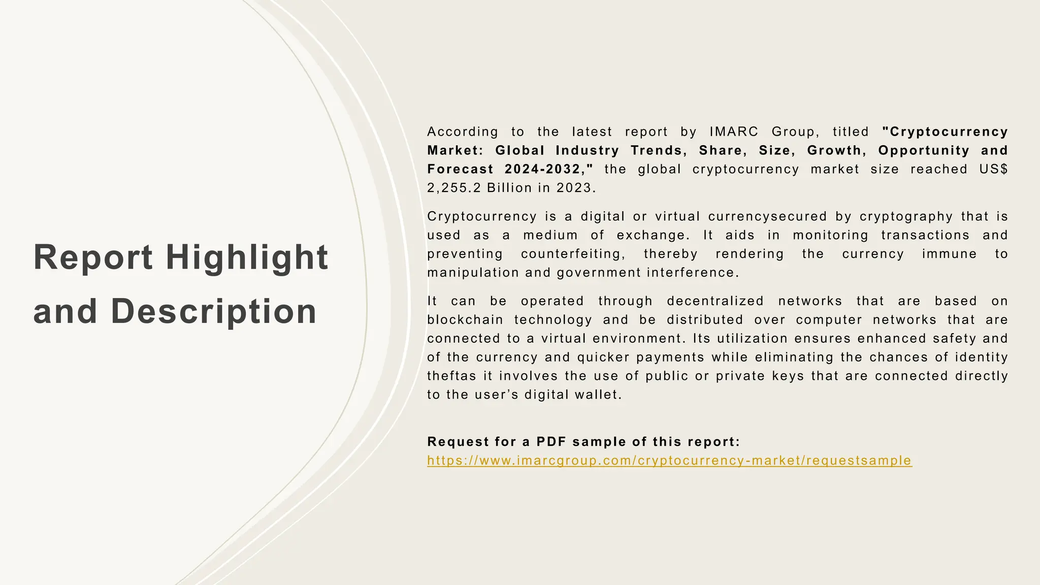 Cryptocurrency Market PPT: Growth, Outlook, Demand, Keyplayer Analysis and  Opportunity 2024-32 | PPTX