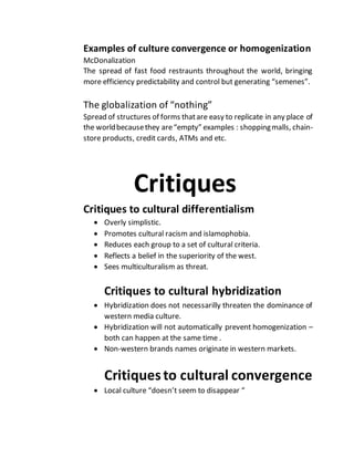 Global cultural and cultural flows macaani | DOCX